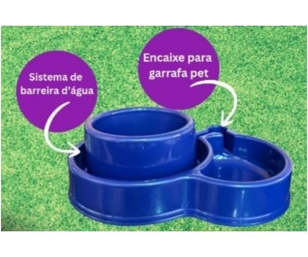 Comedouro Duo Pet Azul - Imagem 4