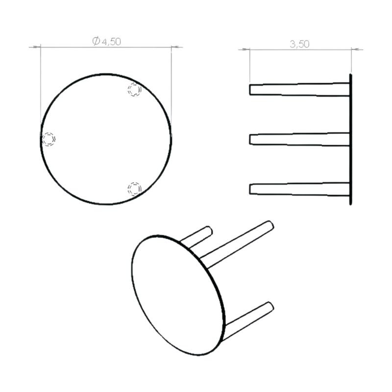 Mesinha Tripé de Pizza Lisa - Imagem 4