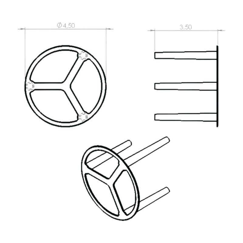 Mesinha Tripé de Pizza Vazada - Imagem 4